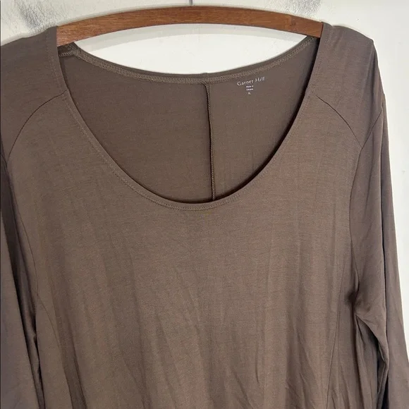 GARNET HILL Knit Trapeze Dress Taupe Brown Size XL - Picture 6 of 15